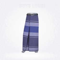 Boys Lungi-Dark Lavender Blueberry Grey Dobb